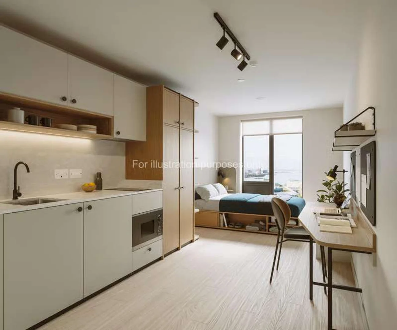 位于的经济实惠的单间公寓，具备基本功能