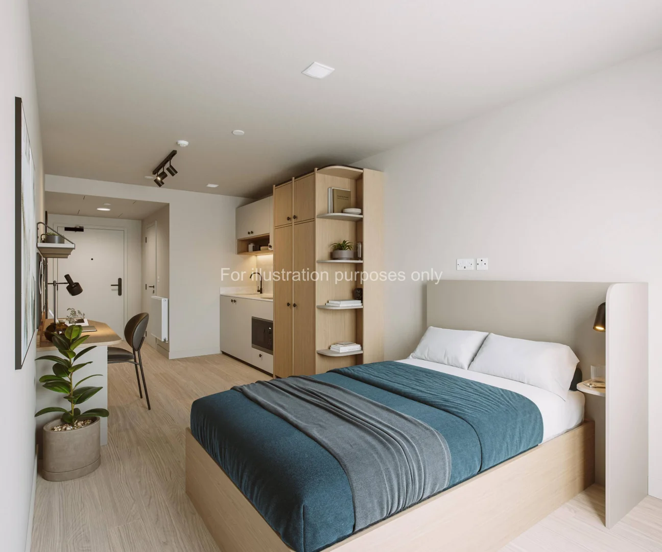 方便学生居住的单间公寓