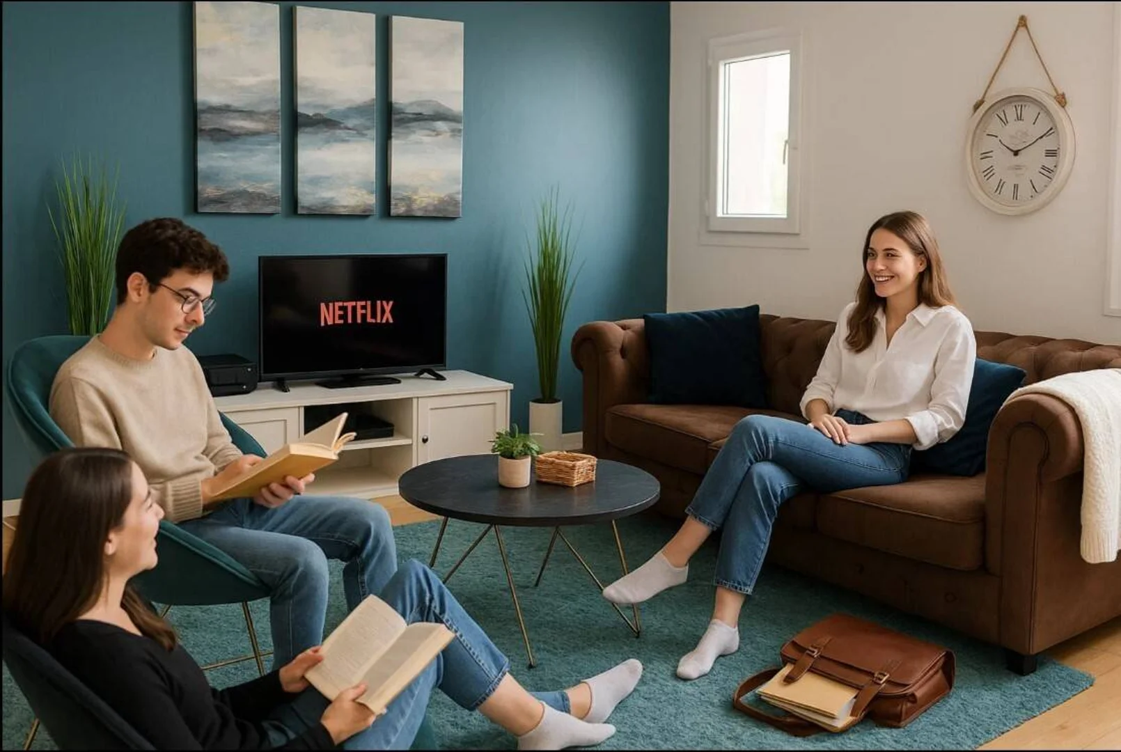 Student-friendly room in  with modern amenities