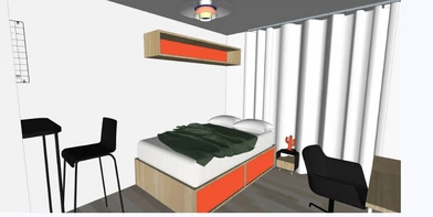 Quarto para alugar num apartamento partilhado em Cergy