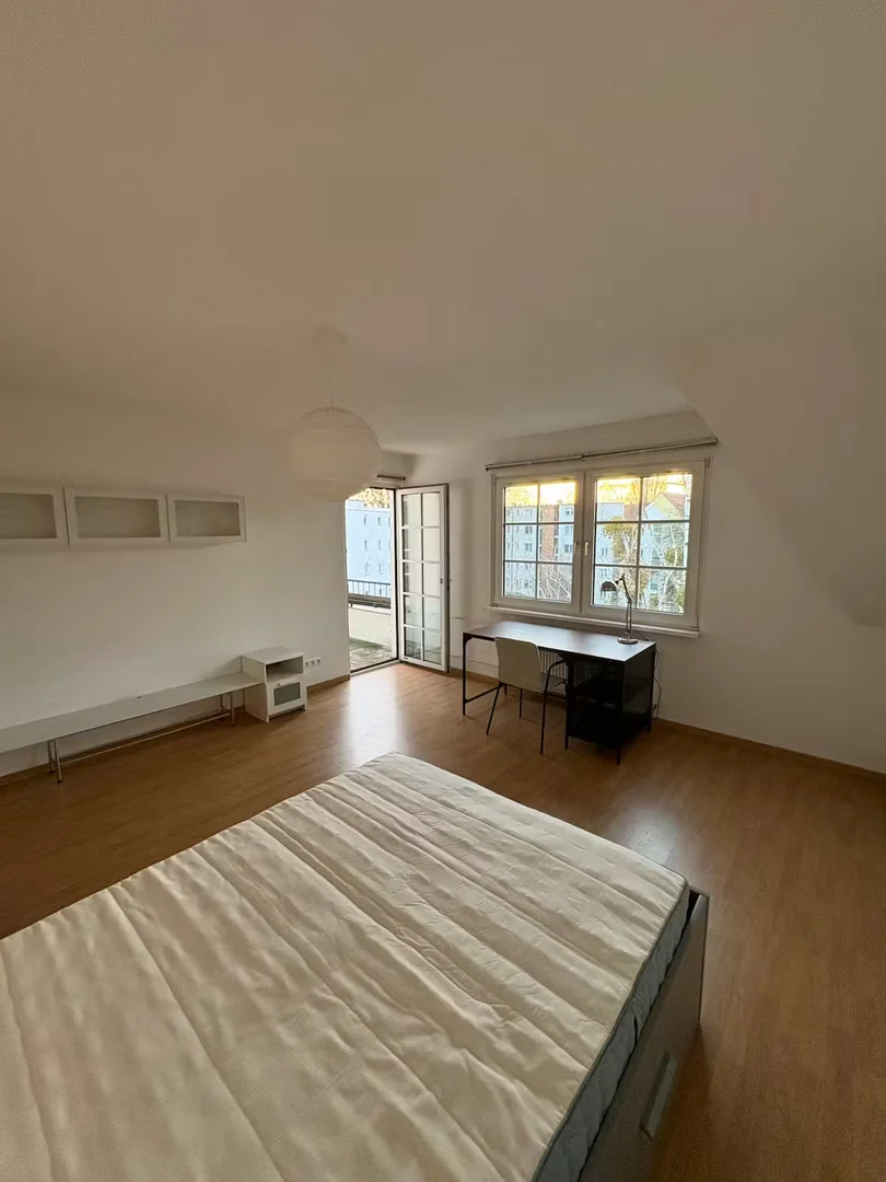 Stanza economica per studenti con ampia illuminazione in 