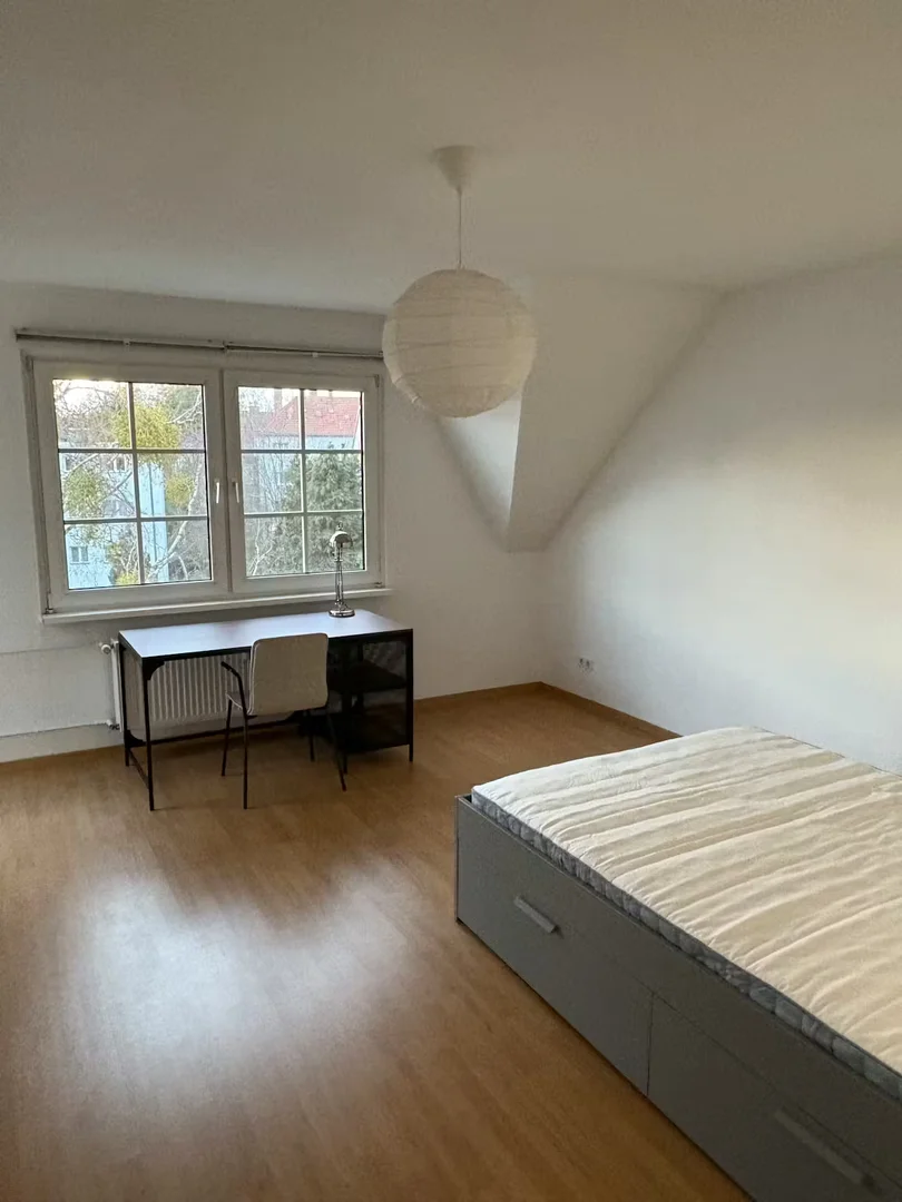 Stanza economica per studenti con ampia illuminazione in 