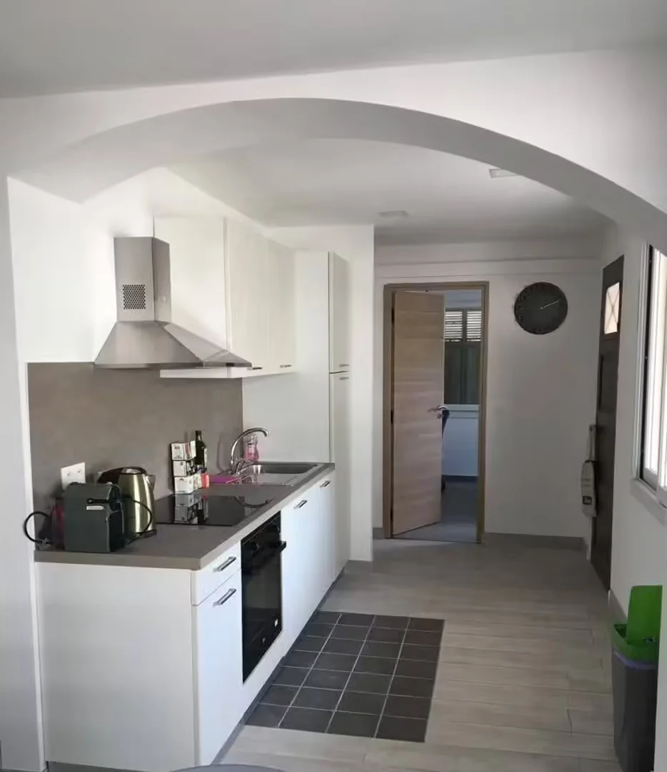 Student room in  with study area and shared facilities