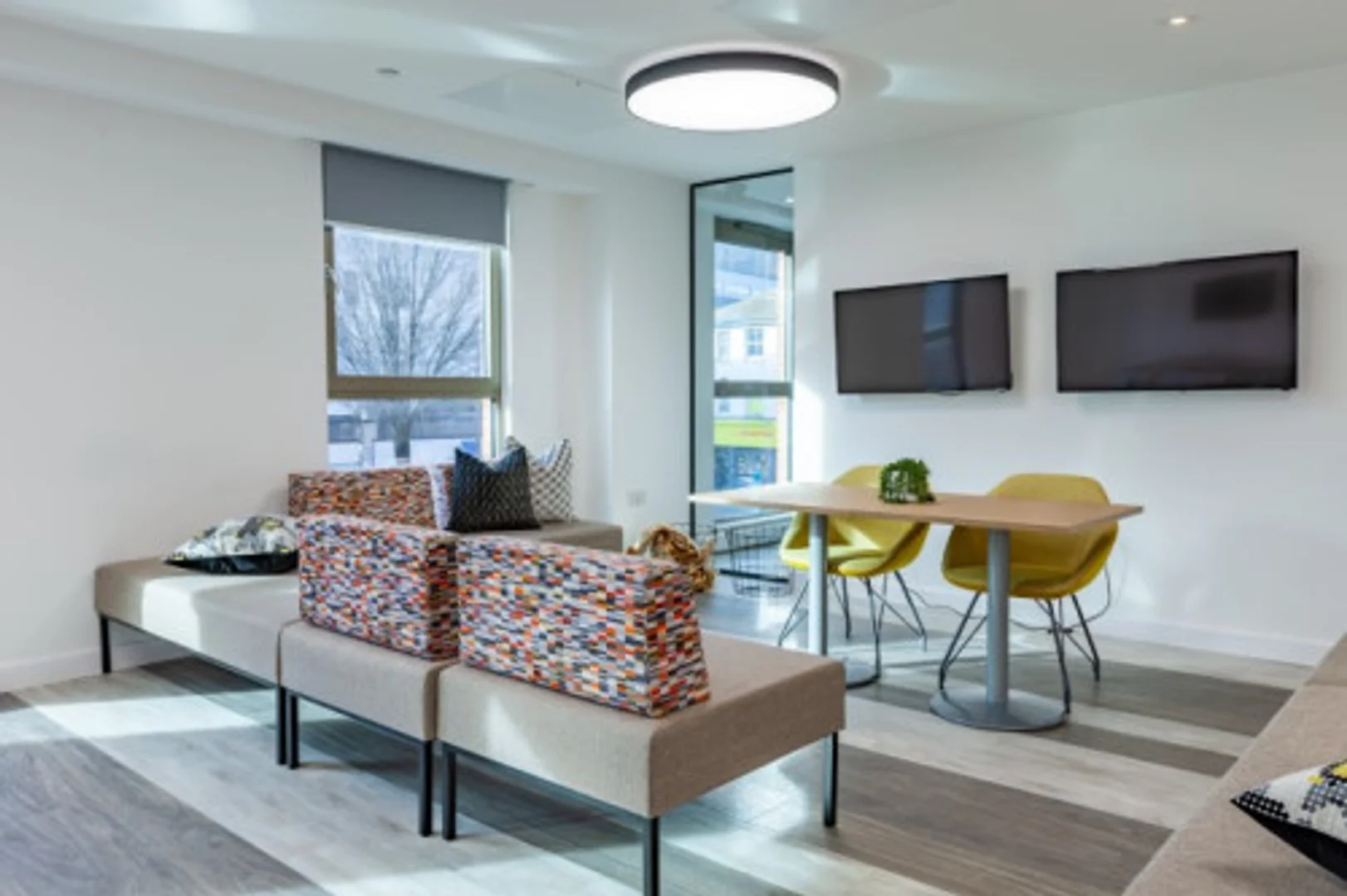 Student room in  with study area and shared facilities