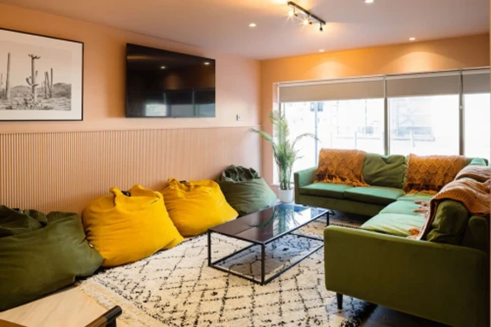 位于的学生公寓，配有学习区域和共用设施