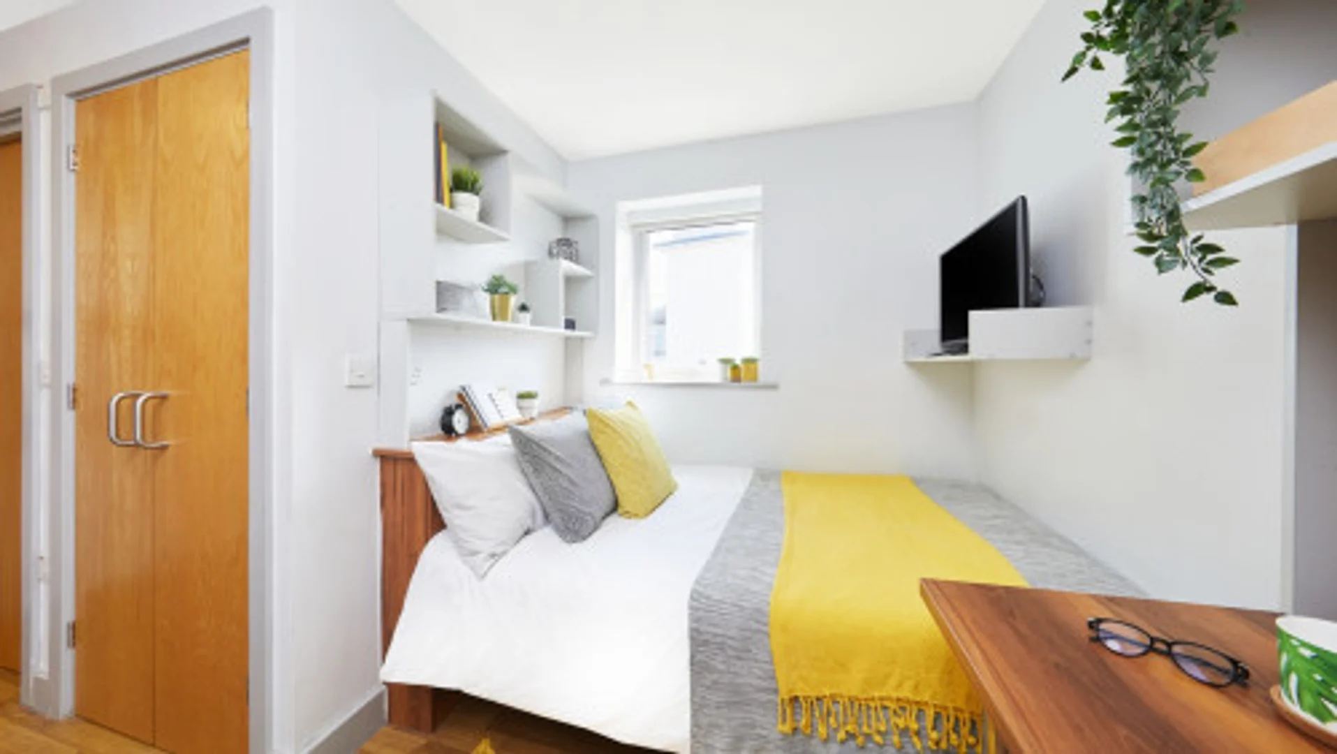 Chambre abordable pour les étudiants avec un bon éclairage dans 