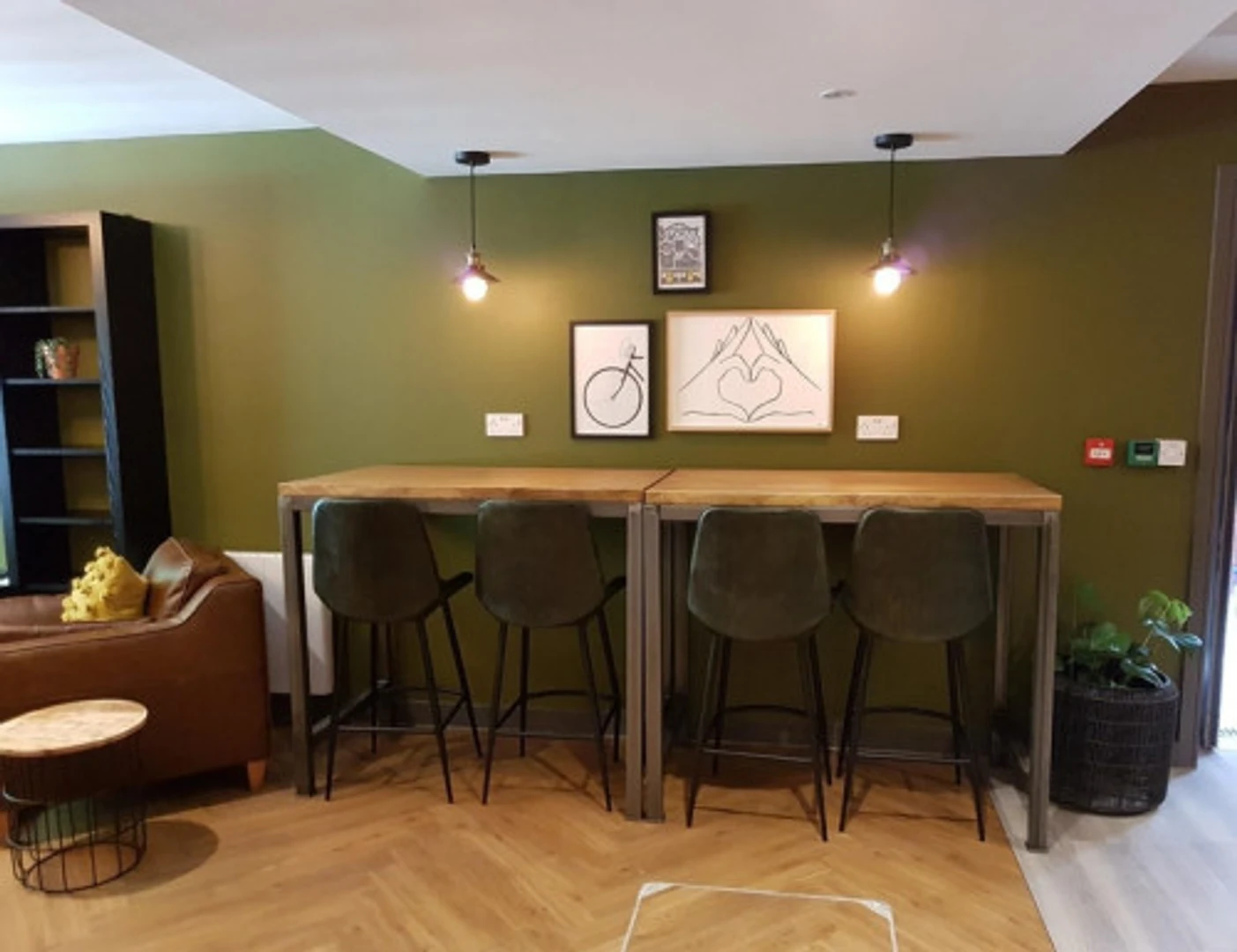 经济实惠的学生房间，在有充足的照明