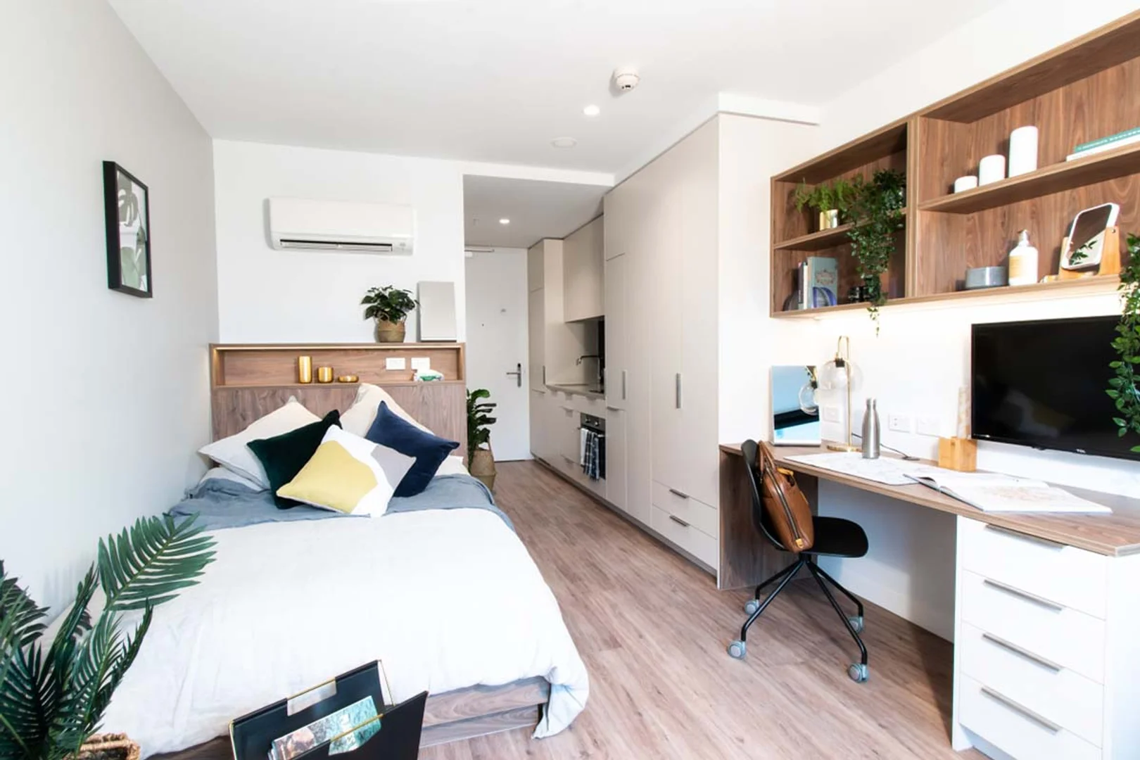 Apartamento estúdio compacto ideal para estudantes em 