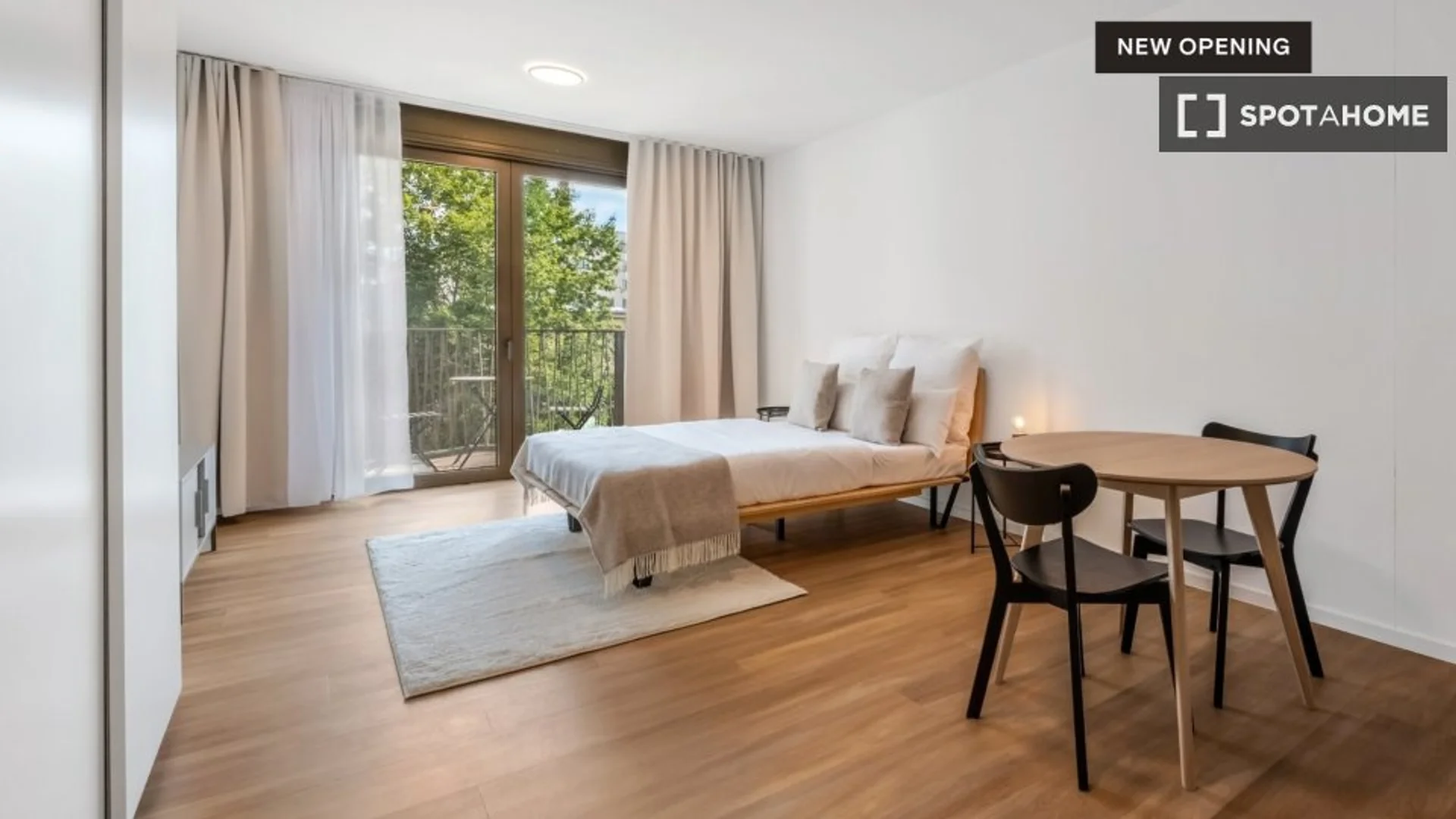 Minimalist student studio in  with efficient layout