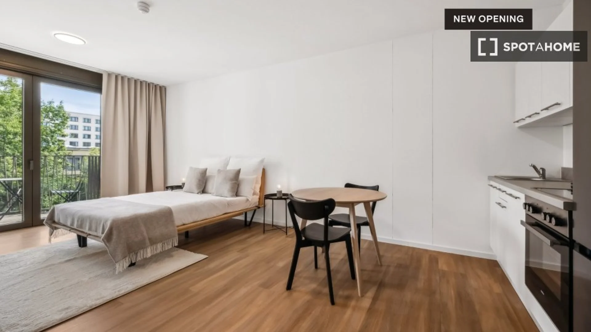 Minimalist student studio in  with efficient layout