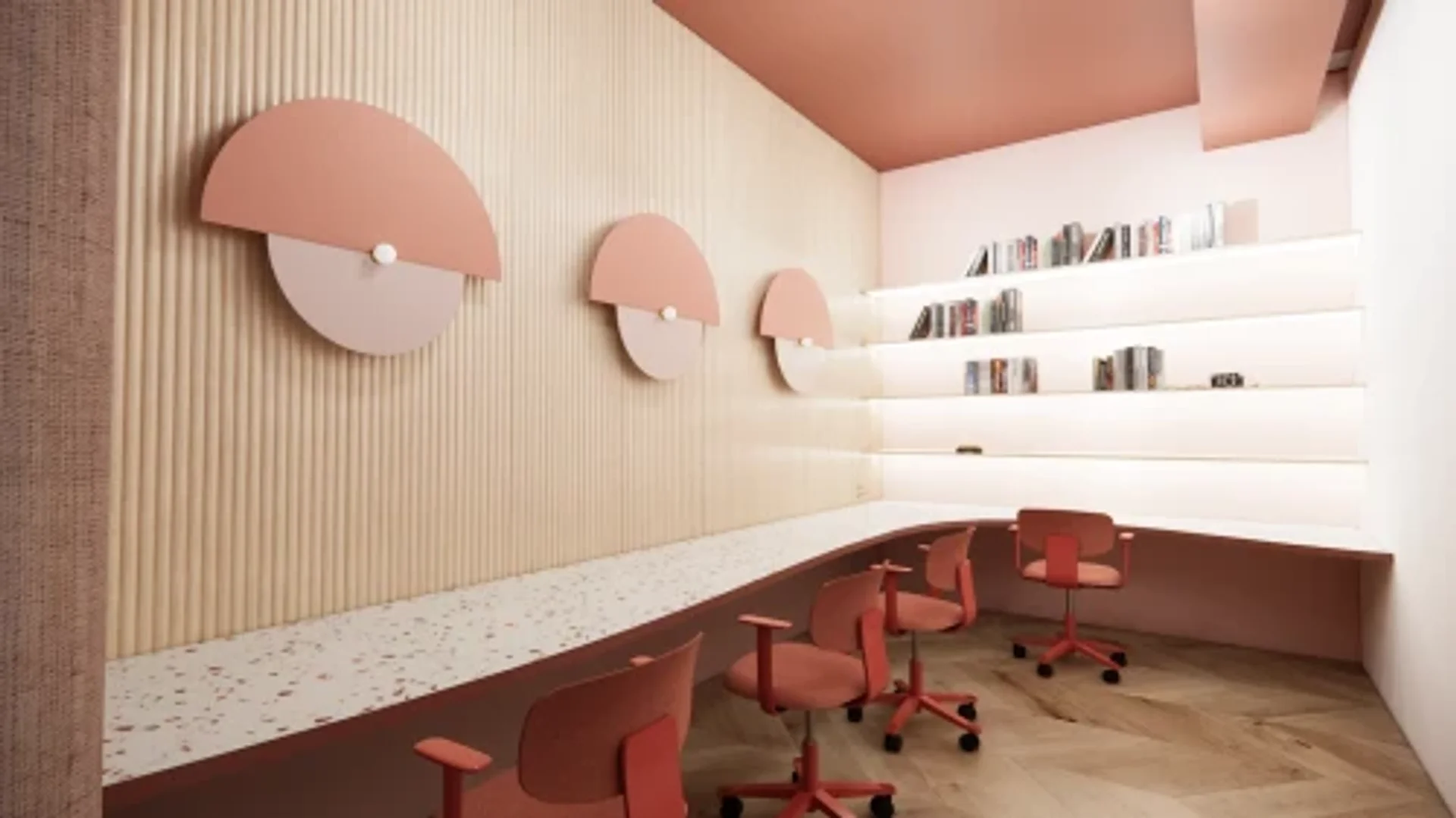 Student room in  with study area and shared facilities