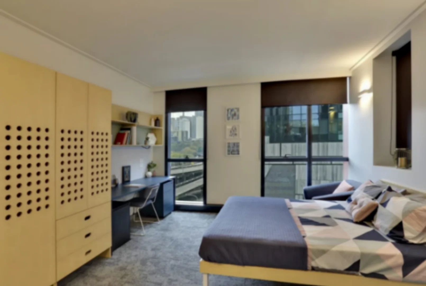 Quarto de estudante económico com localização conveniente em 