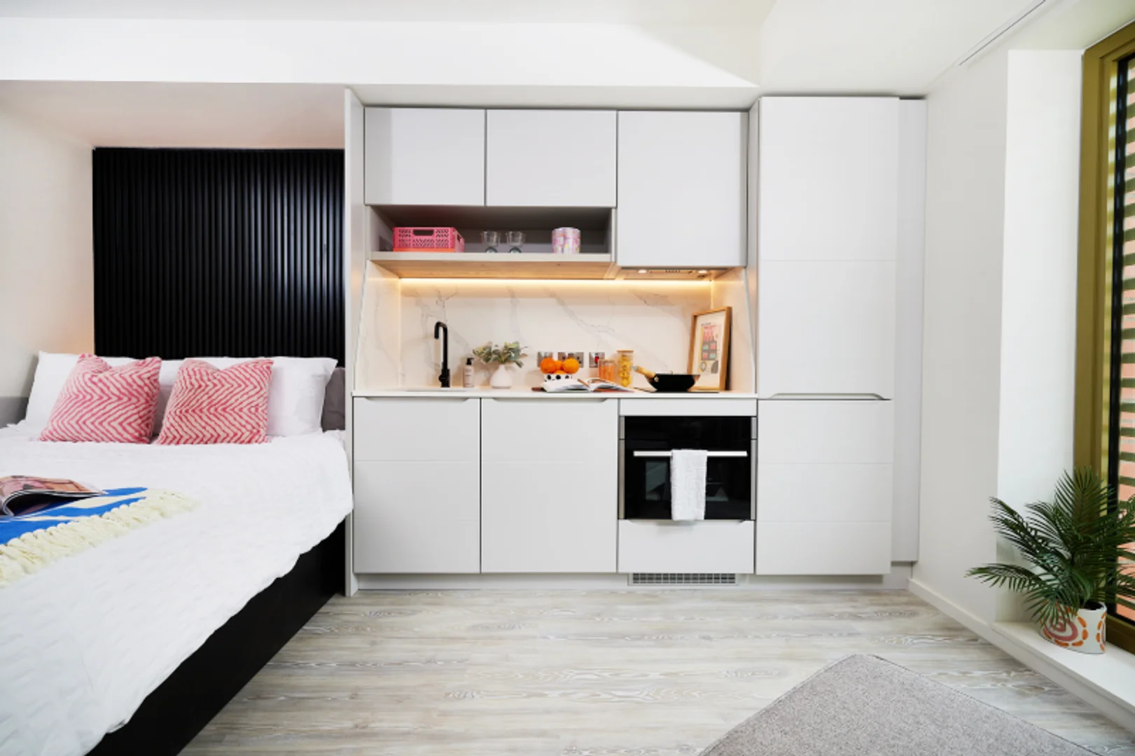 Minimalist student studio in  with efficient layout