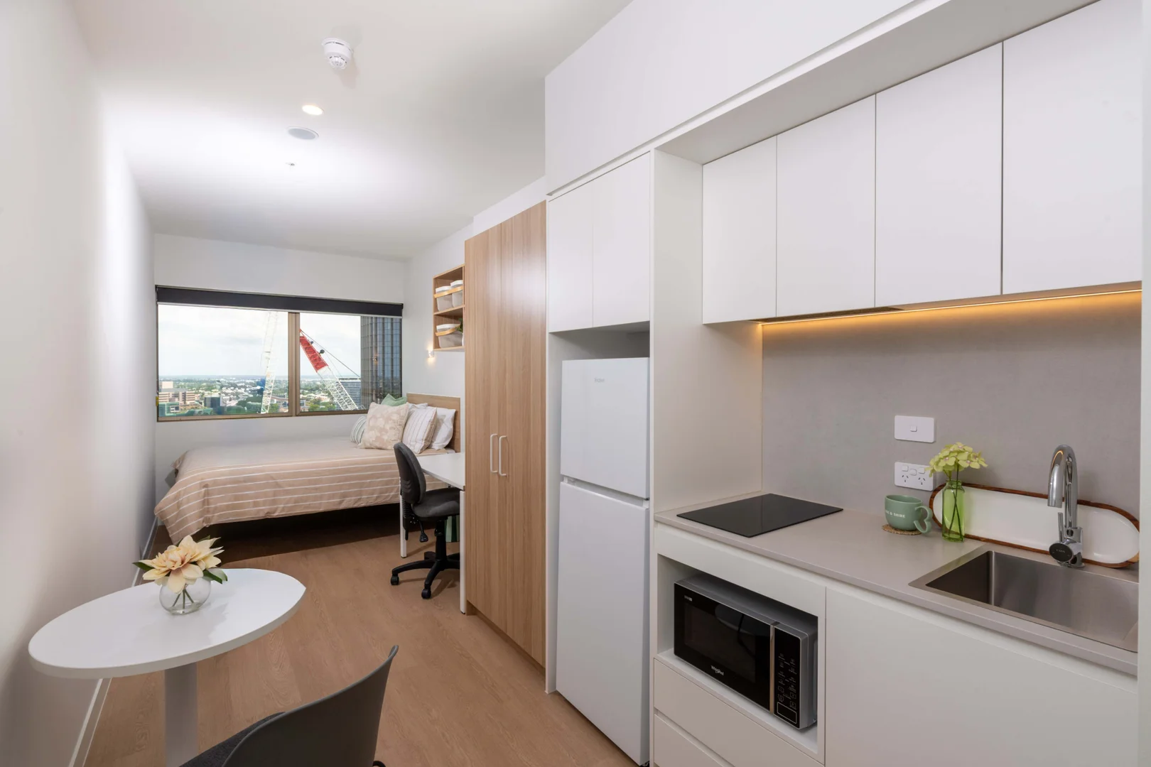 Apartamento estúdio compacto ideal para estudantes em 