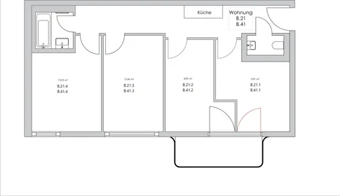Privatzimmer in der Nazarethkirchstraße 51 (Aufgang B) , 13347 Berlin, Germany, bild 1 von 21