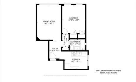整租 在住宅内 在 2003, Commonwealth Ave., Unit 11, Brighton, Boston, MA, 02135, 16的图像8