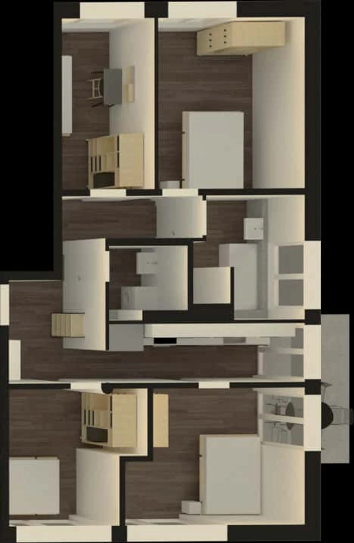 Student-friendly room in  with modern amenities