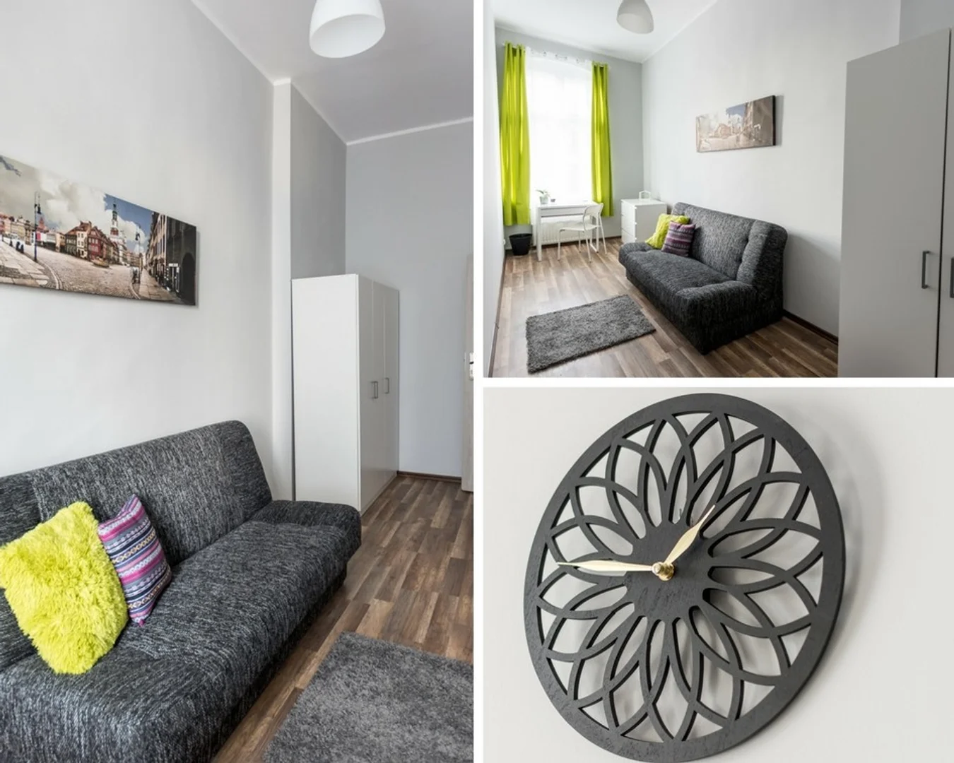 Habitación estudiantil funcional perfecta para estudiar en 