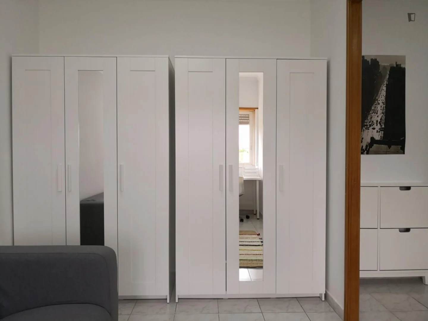 Student room in  with study area and shared facilities
