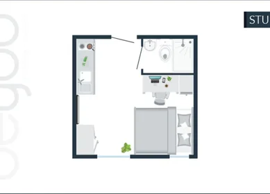 Quarto privado em residência em C/ de Sancho de Ávila, 22, imagem 4 de 15