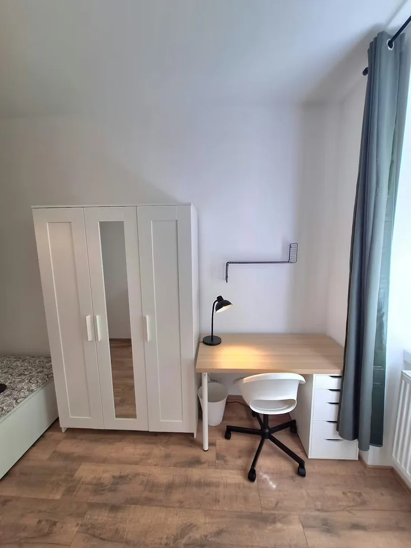 Stanza economica per studenti con ampia illuminazione in 
