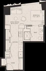 Studio at 212, Stuart St., Unit 602, Bay Village, Boston, MA, 02116, image 1 of 1
