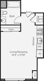 Studio at 77, Exeter St., Unit 1-503, Back Bay, Boston, MA, 02116, image 1 of 1