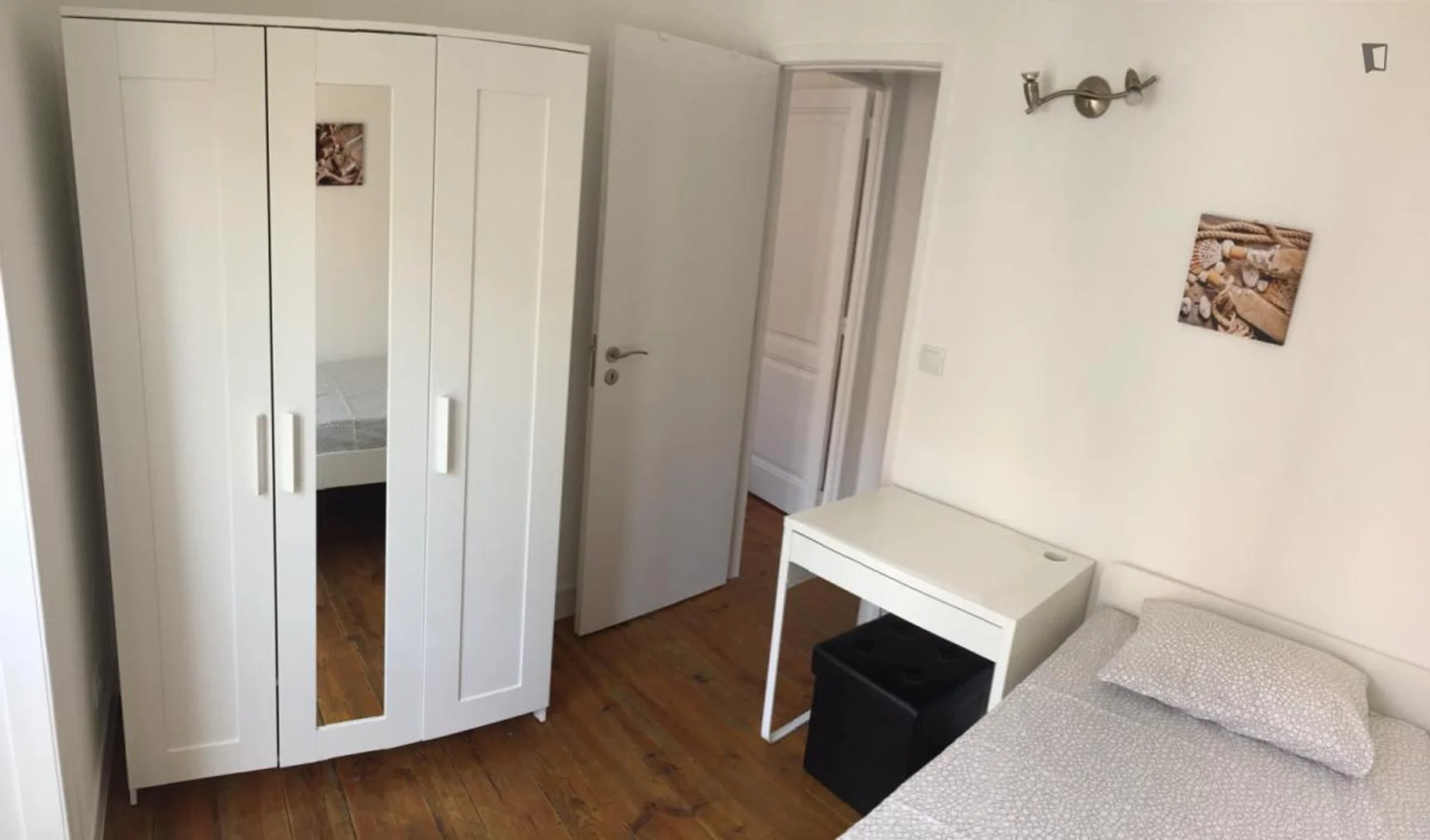 Student room in  with study area and shared facilities