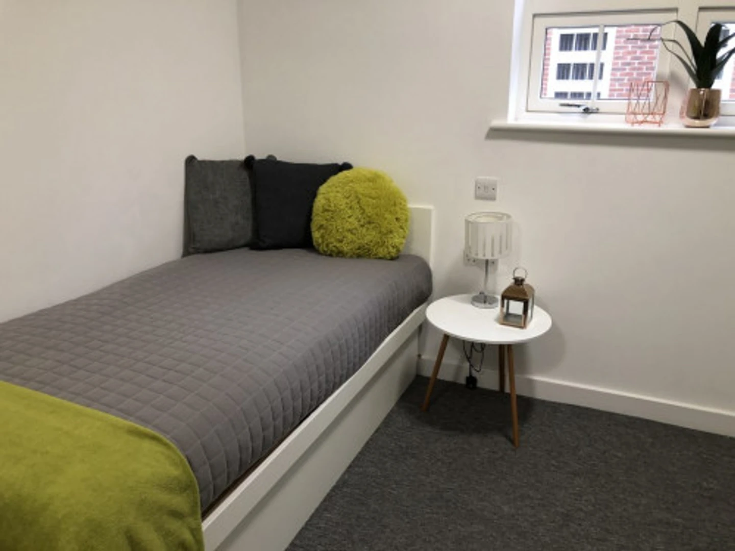 Habitación estudiantil funcional perfecta para estudiar en 