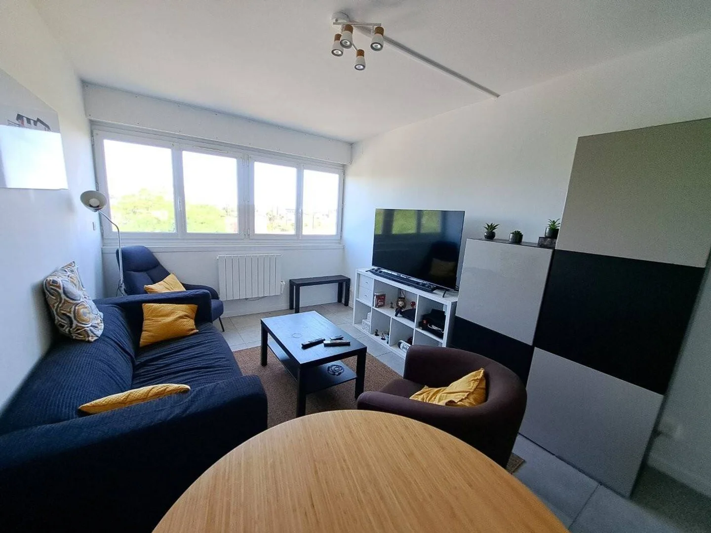 Student room in  with study area and shared facilities