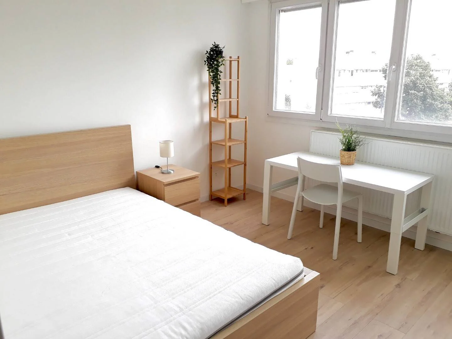 Student room in  with study area and shared facilities