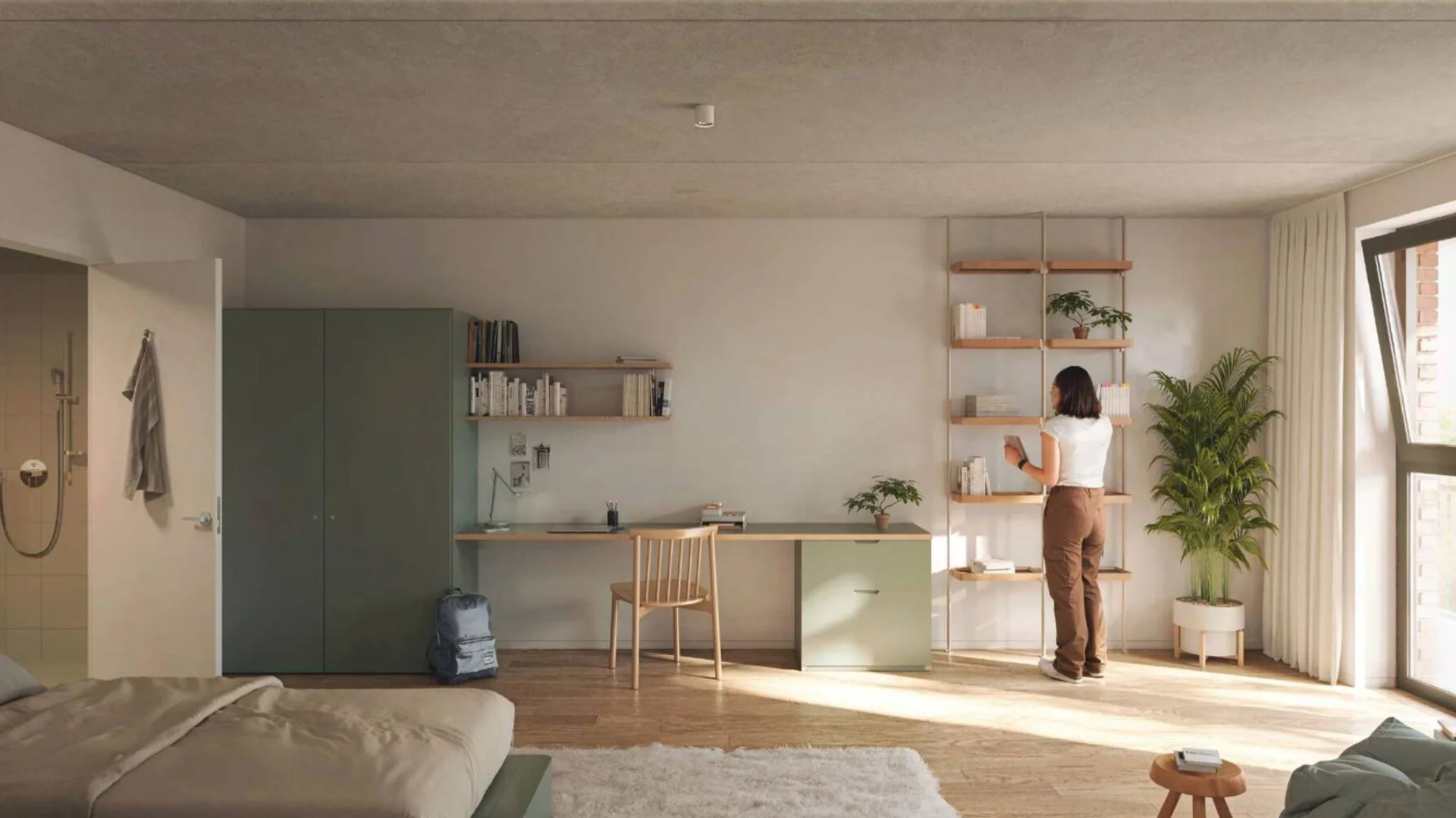 Habitación acogedora para estudiantes disponible en 