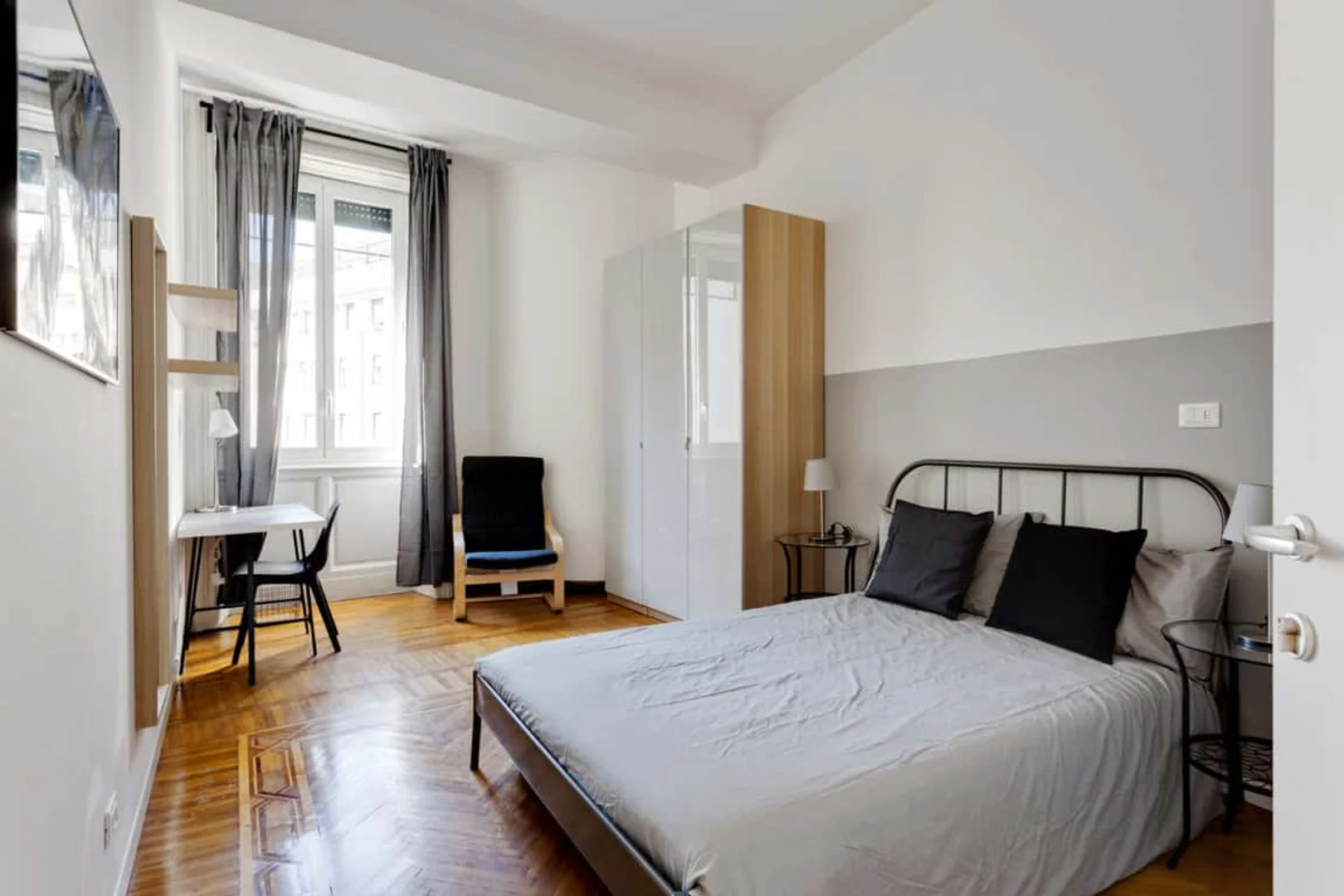 Habitación asequible para estudiantes con buena iluminación en 