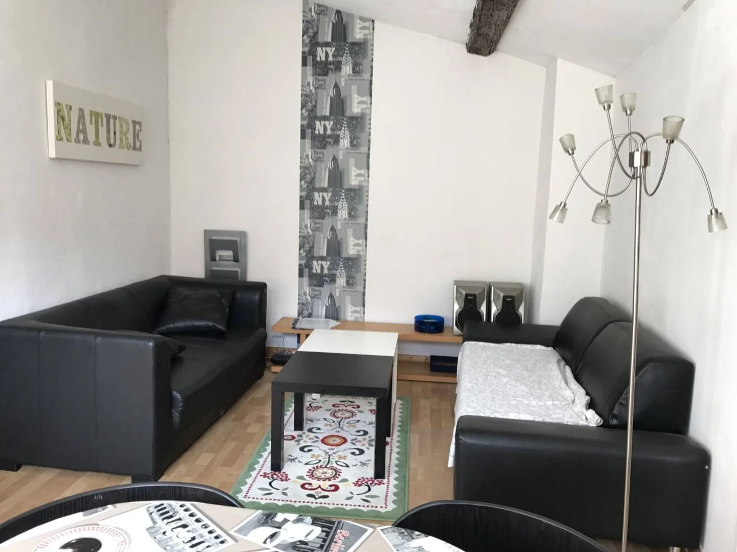 Habitación asequible para estudiantes con buena iluminación en 