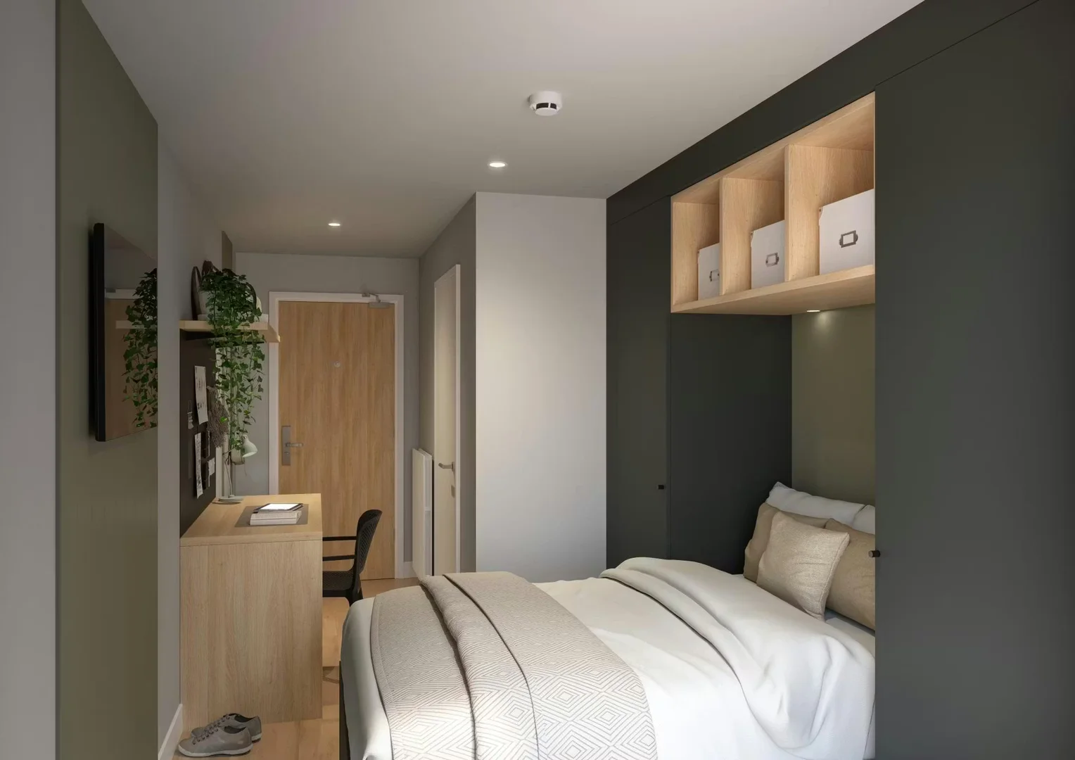 Habitación acogedora para estudiantes disponible en 