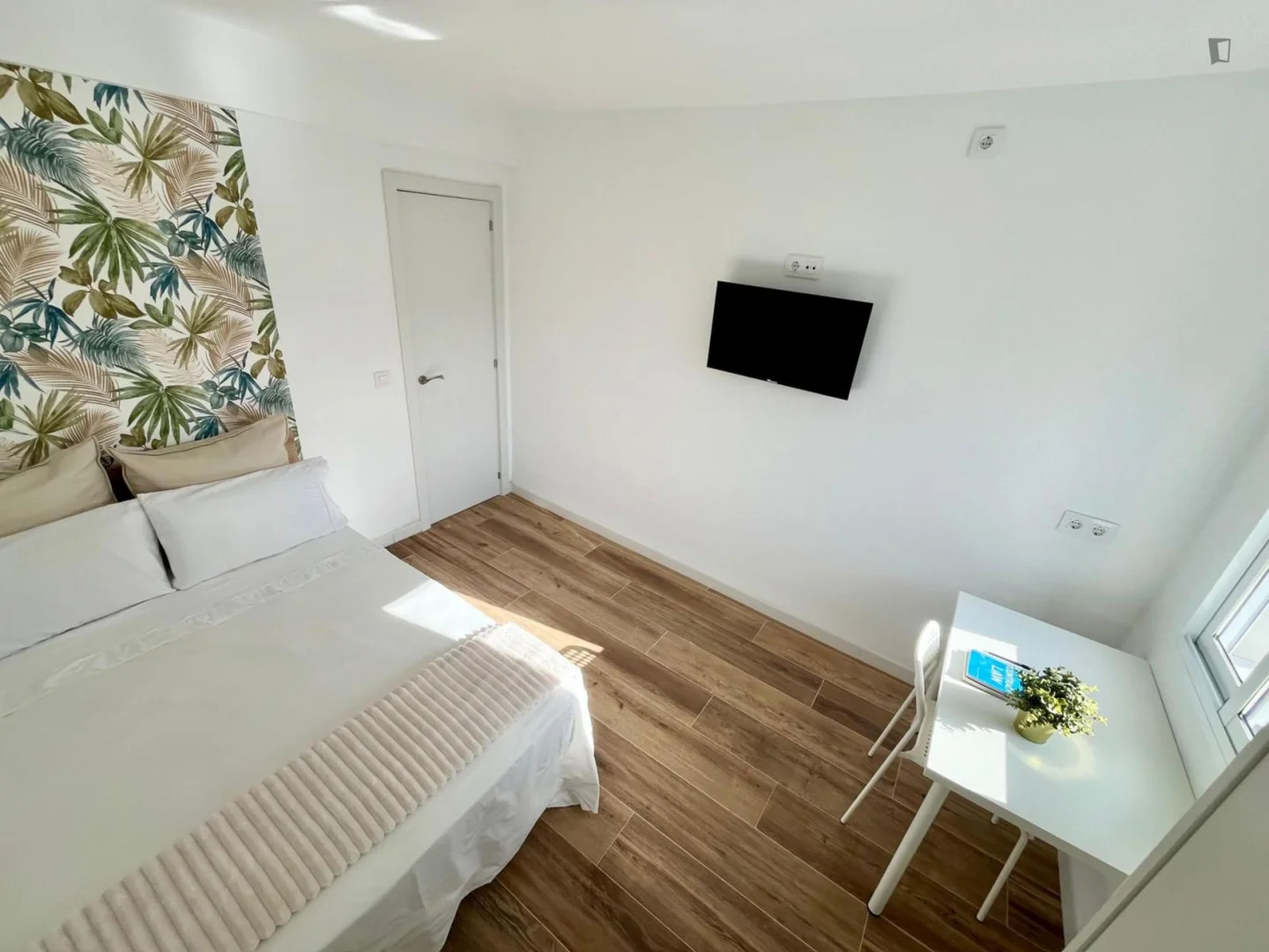 Student room in  with study area and shared facilities