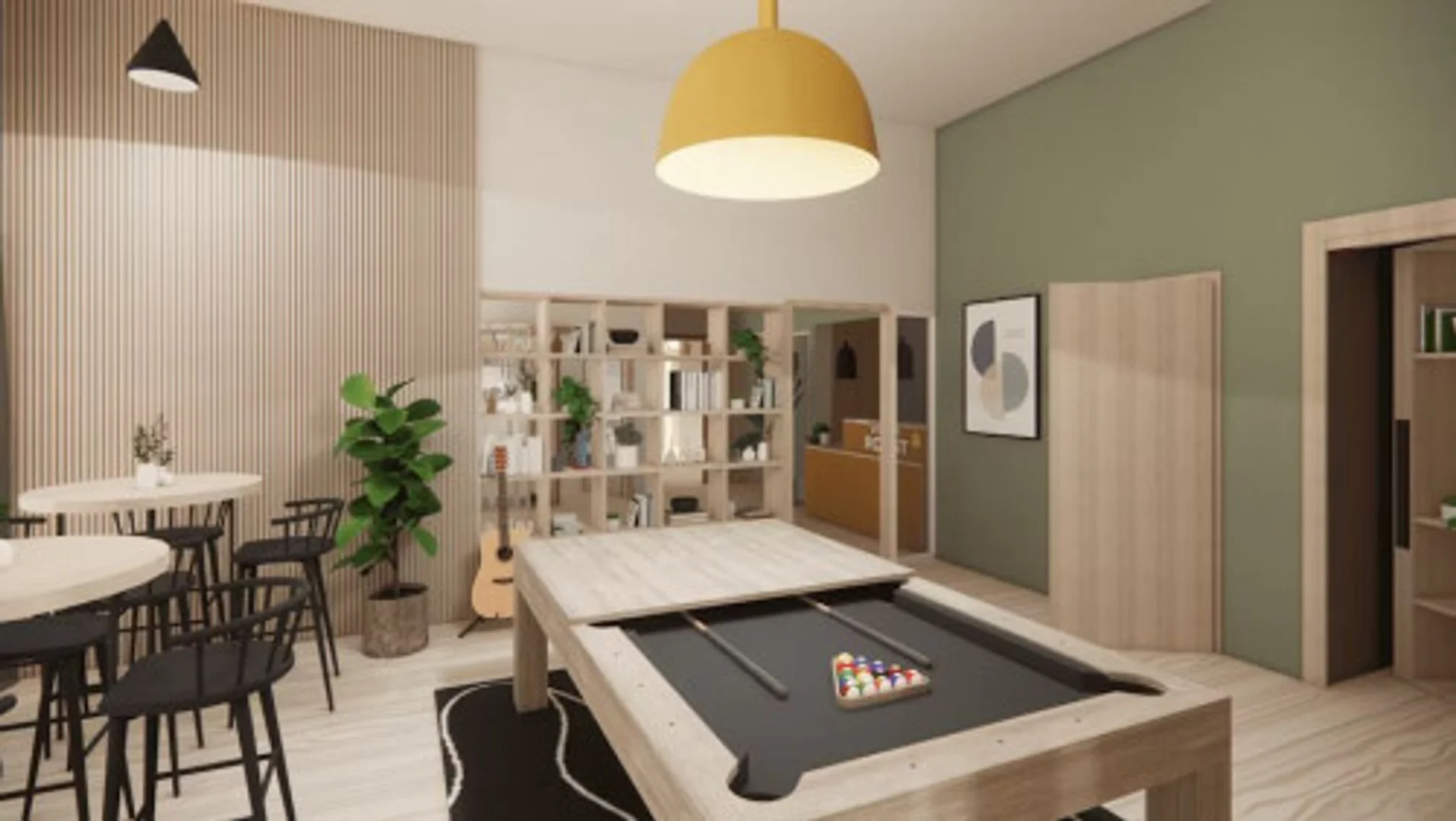 Student-friendly room in  with modern amenities