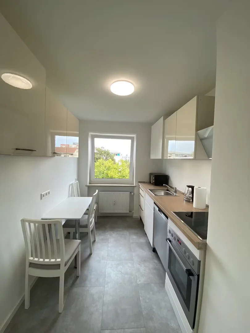 Student room in  with study area and shared facilities