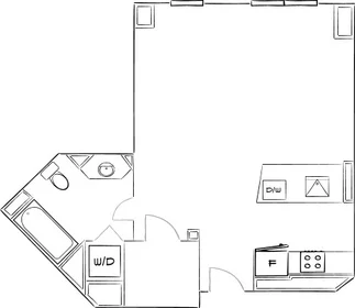 Studio at 1, Leighton St., Unit 209, East Cambridge, Cambridge, MA, 02141, image 1 of 1