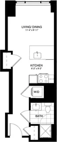Stüdyo daire Ikamet yerinde konumu 345, Harrison Ave., Unit 1009, South End, Boston, MA, 02118, 31 49 görüntüsü