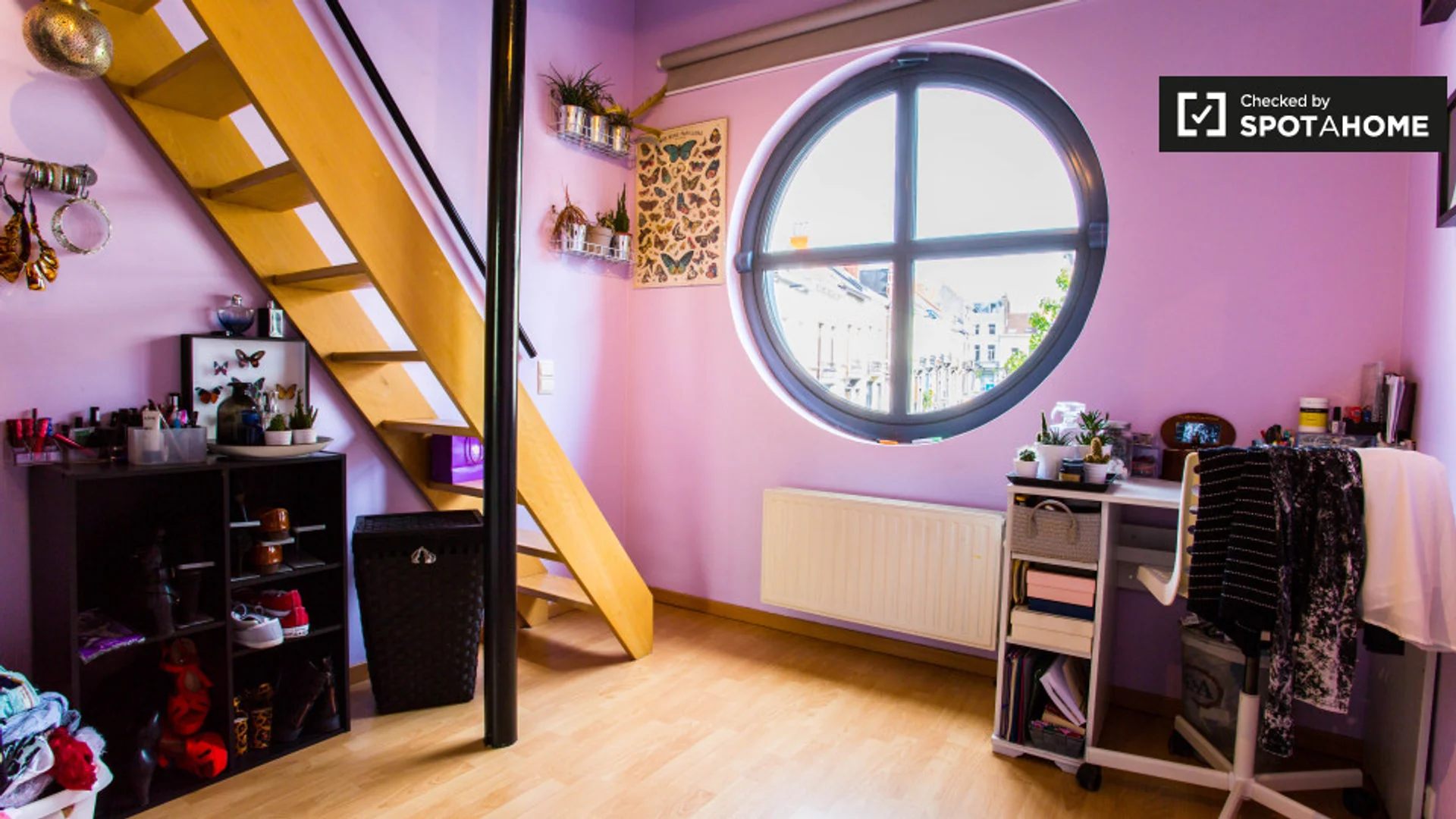 经济实惠的学生房间，在有充足的照明