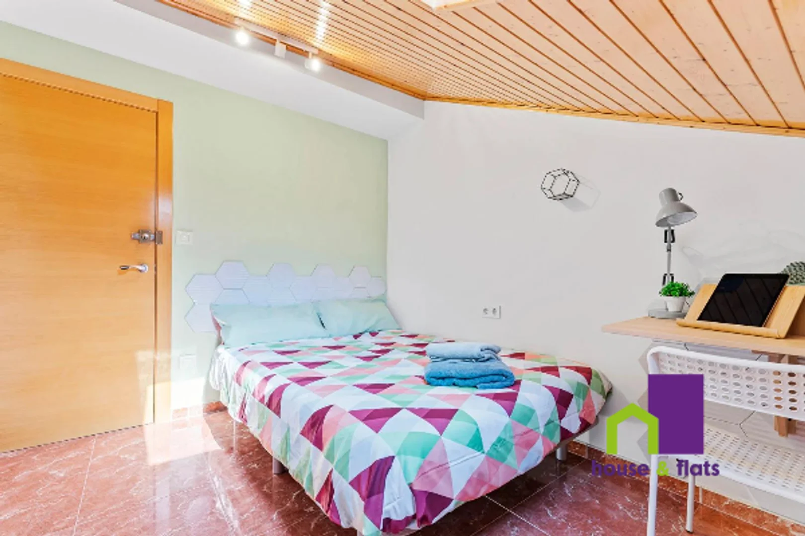 Affordable room for students with ample lighting in 