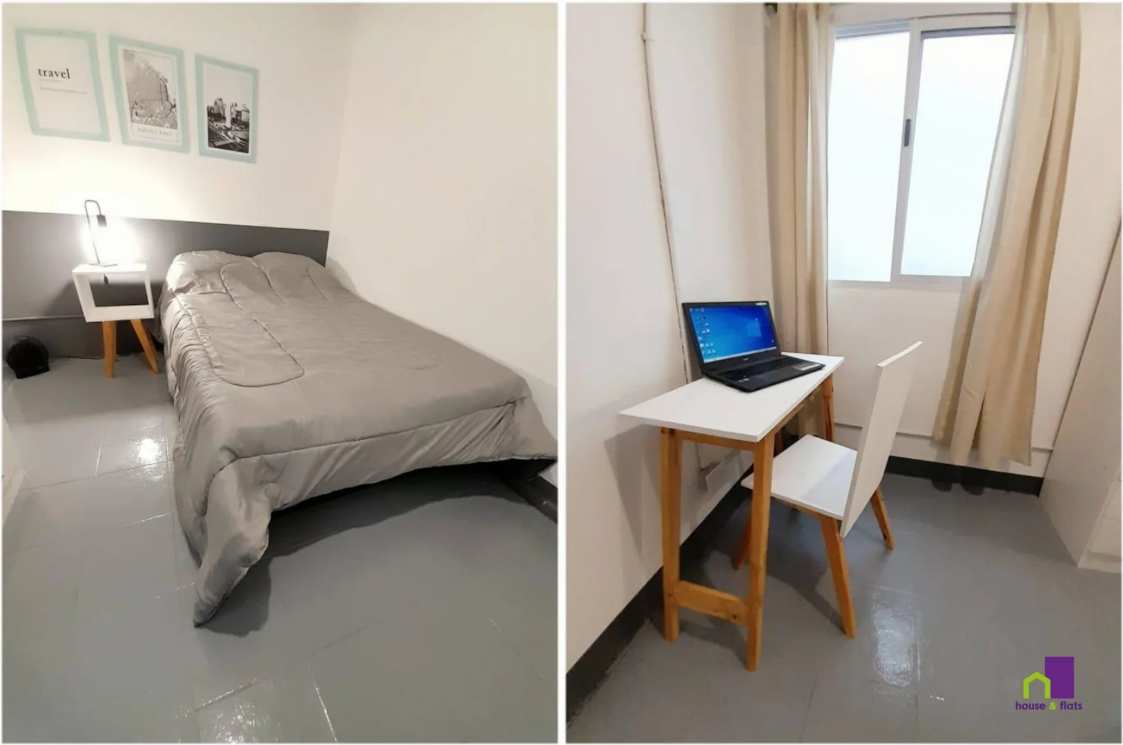 Bright and airy student room with easy university access in