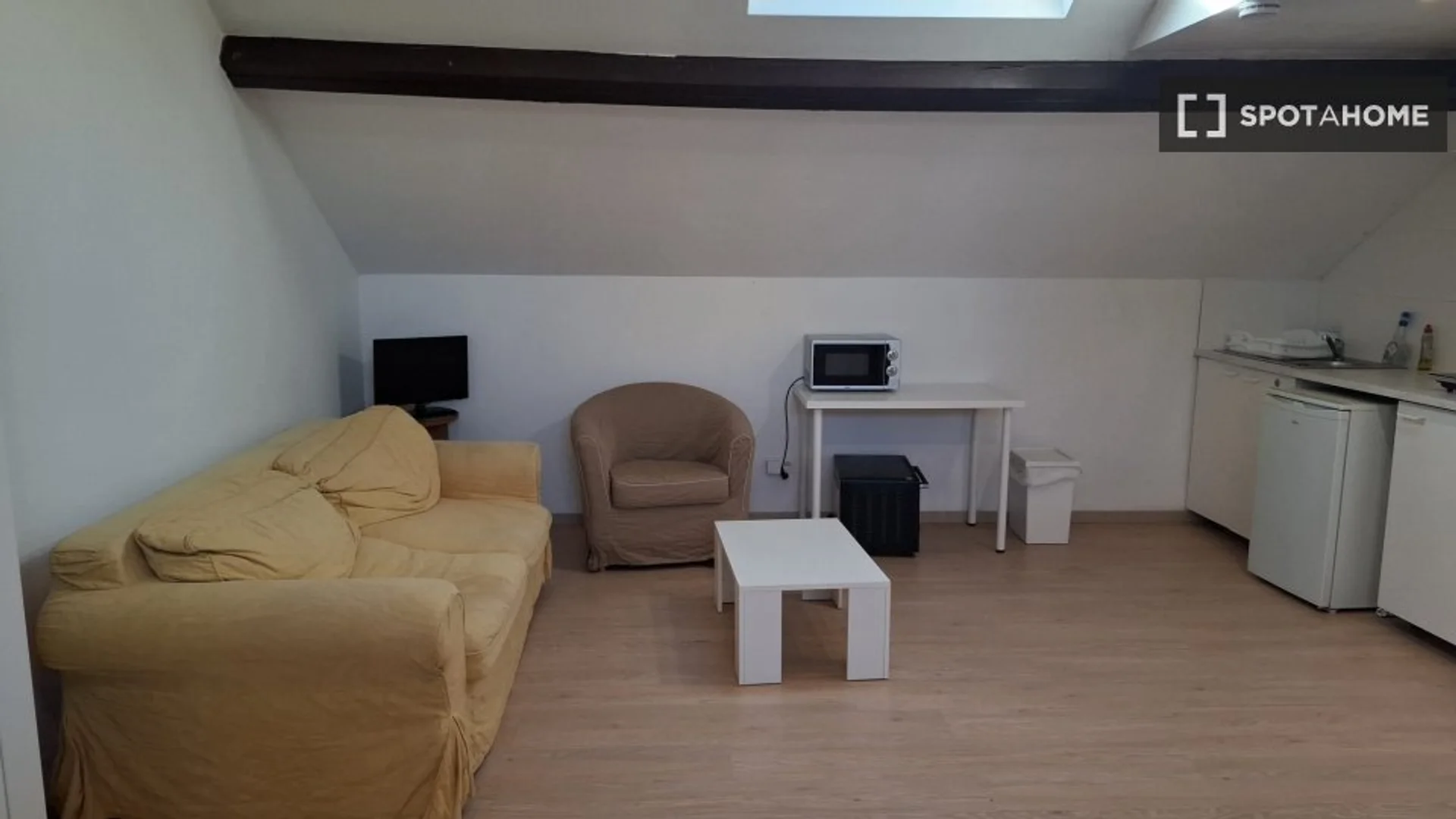 Minimalist student studio in  with efficient layout