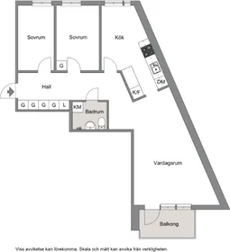 Toda a acomodação em Svartbäcksgatan 35, imagem 1 de 1