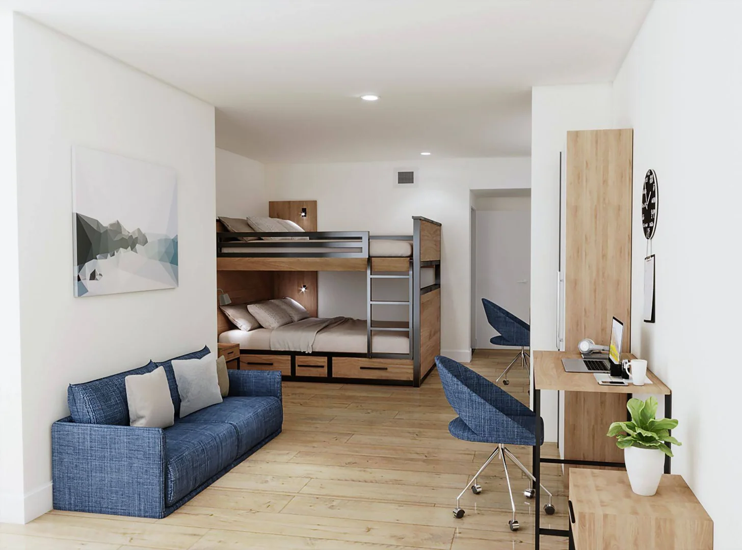 Functional student room perfect for studying in 