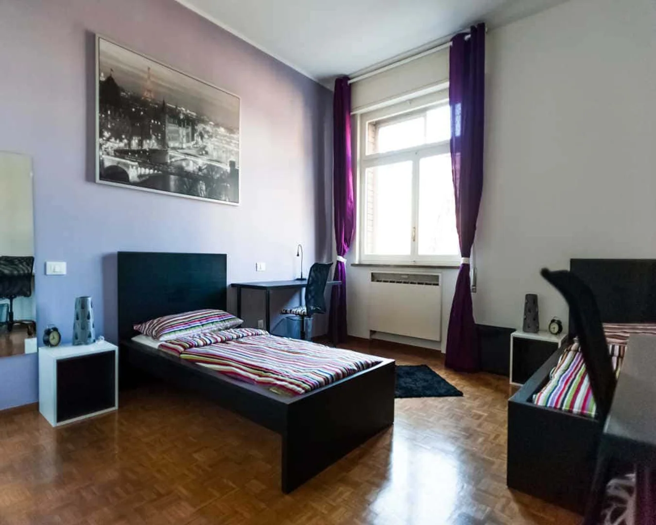 Habitación asequible para estudiantes con buena iluminación en 