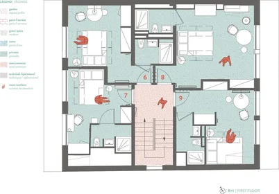 Quarto privado em 27 Rue Claude Bernard, 92130 Issy-les-Moulineaux, France, imagem 14 de 22