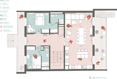 Quarto privado em 27 Rue Claude Bernard, 92130 Issy-les-Moulineaux, France, imagem 19 de 22