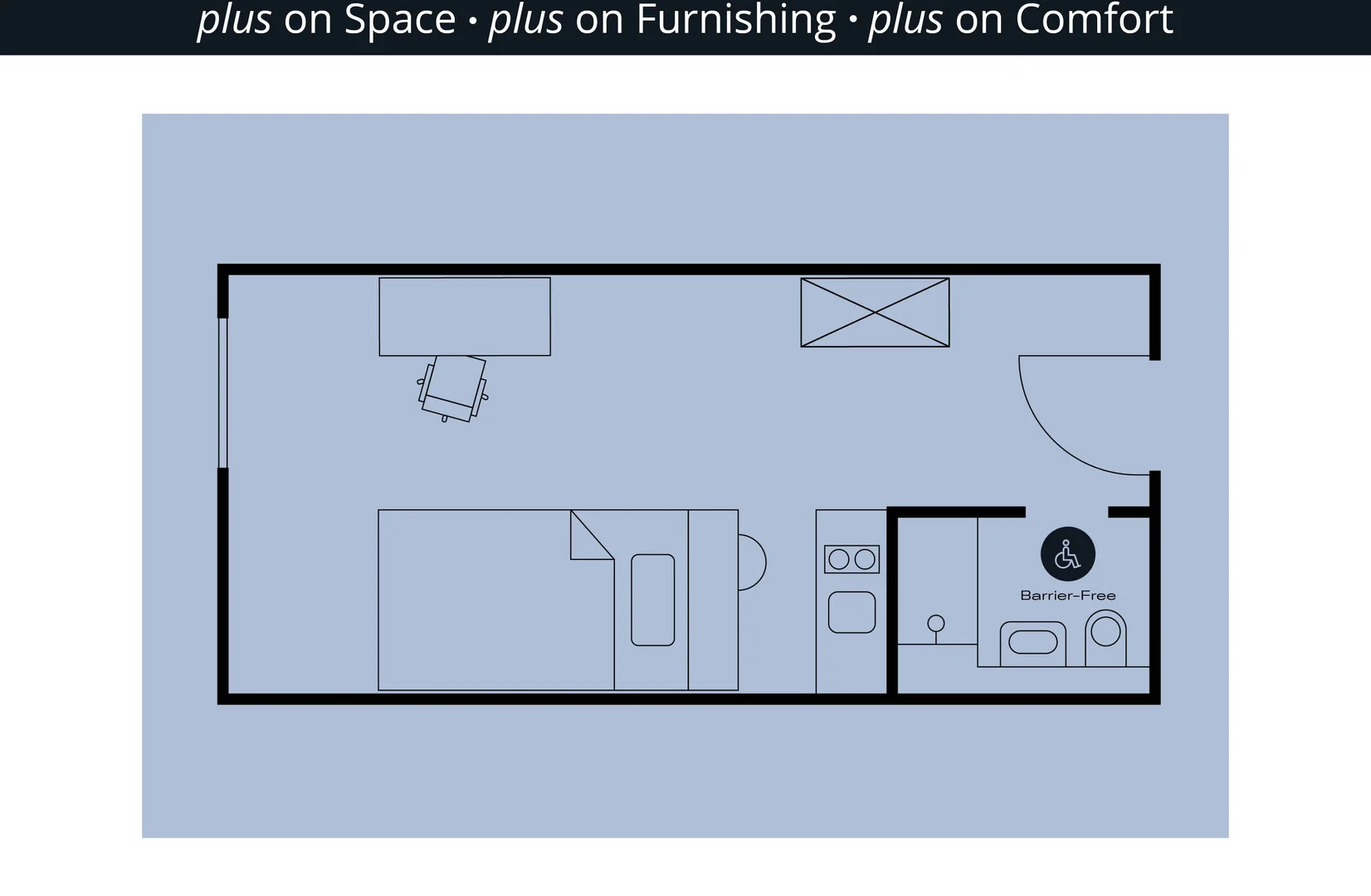 Habitación estudiantil amplia y cómoda en 
